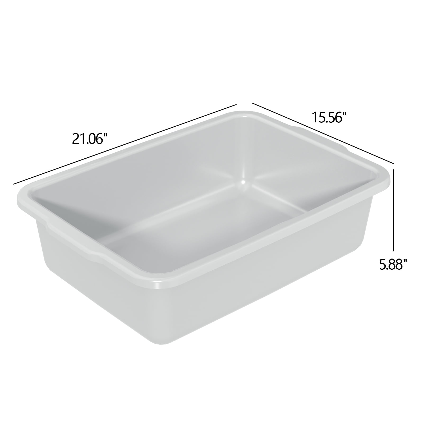 Sandmovie 25 L Commercial Bus Tubs, Plastic Utility Bus Box, 4-Pack
