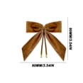 thumbnail image 4 of 12pc Coffee Velvet Christmas Bows Ornaments for Wreath Tree Garland Mantel Gift Box Holiday Decor, 4 of 7