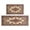 Bohemian Brown Floral-4, variant on 2 Piece Bohemian Brown Ethnic Rug Rug Kitchen Rug Set, Decor Kitchen Rugs, Absorbent Non-Slip Washable Floor Mats, Home Indoor Runner Rugs 17"x47"+17"x30"