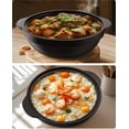 thumbnail image 5 of Large Capacity Ceramic Casserole Pot for Gas Stove Only, High Temperature Resistant Crack-Proof Clay Pot, Special Earthenware Pot for Home Kitchen Soup Stewing & Braising 2000ML, 5 of 6