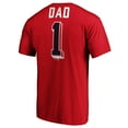 thumbnail image 3 of Men's Red Los Angeles Angels Number One Dad T-Shirt, 3 of 3