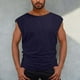 thumbnail image 2 of Camiseta de Ocio de los Hombres, Top sin Mangas de Ajuste Suelto Versátil en Color Sólido Estilo Delgado para Diario Y Negocios Casual, Blusa Cómoda, 2 of 6