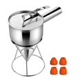 thumbnail image 1 of Dispensador de masa para panqueques ckepdyeh, dispensador de embudo de acero inoxidable con soporte, herramientas para hornear cupcakes, 1 of 8