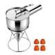 thumbnail image 1 of Dispensador de masa para panqueques ckepdyeh, dispensador de embudo de acero inoxidable con soporte, herramientas para hornear cupcakes, 1 of 8