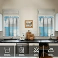 thumbnail image 2 of Abstract Oil Painting Kitchen Curtains - Vintage Abstract Oil Painting Tier Cafe Curtains for Bathroom Living RV Rod Pocket Window Drapes 36 Inch 2 Panels Set 28"x36" 2 Panels Window Treatment Tiers, 2 of 4
