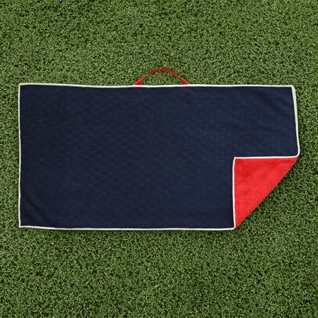 Athletic Works Dual-Sided Microfiber Multi-Color Golf Towel, Features Hanging Loop, 32x16