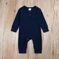thumbnail image 2 of Baby Romper Solid Summer Baby Girl Clothes Long Sleeve Baby Rompers Girl 0-3 Months Baby Girl Clothes Boys Girls Fashion, 2 of 4