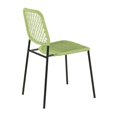 thumbnail image 3 of Pemberly Row 19.1" Outdoor Metal & Rope Dining Chair in Green, 3 of 7