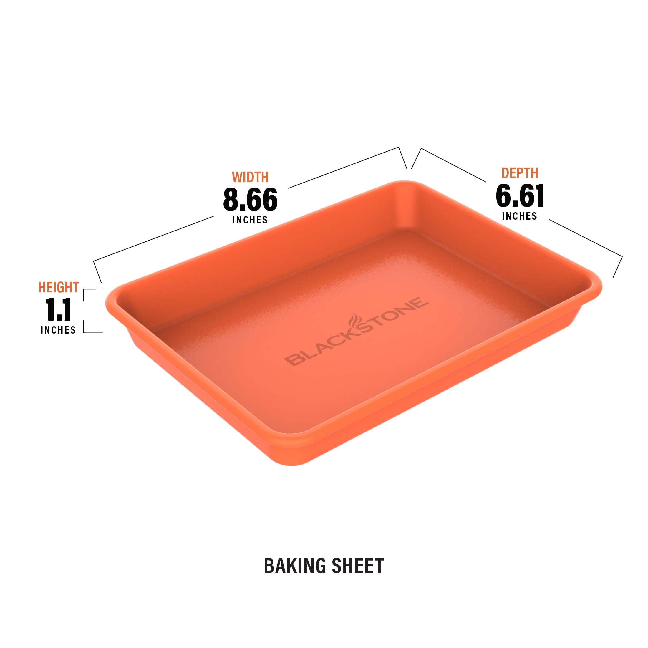 Blackstone Non-Stick Air Fryer Baking Tray and Pan Set in Orange, 2-Piece