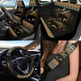 thumbnail image 2 of Uorisanigo Aztec Bear 10 Pieces Automobile Seat Cover Sets with Car Steering Wheel Cover Car Seat Belt Cover and Cars Water Cup Coaster Keychains Soft Anti-slip Auto Interior for Cars SUVs, 2 of 7