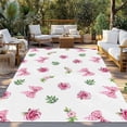 thumbnail image 2 of Valentine's Day Outdoor Rug 3x5 Ft - Reversible Patio Rug Outdoor Camping Rugs, Spring Roses Romantic Pink Bows Leaves Washable Indoor Outdoor Area Rugs, Non-Slip Outdoor Carpet Runner for Deck/Porch, 2 of 8