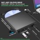 thumbnail image 2 of Unidad externa de CD DVD ROOFULL USB 3.0 y USB-C con lector de tarjetas SD, 2 of 7