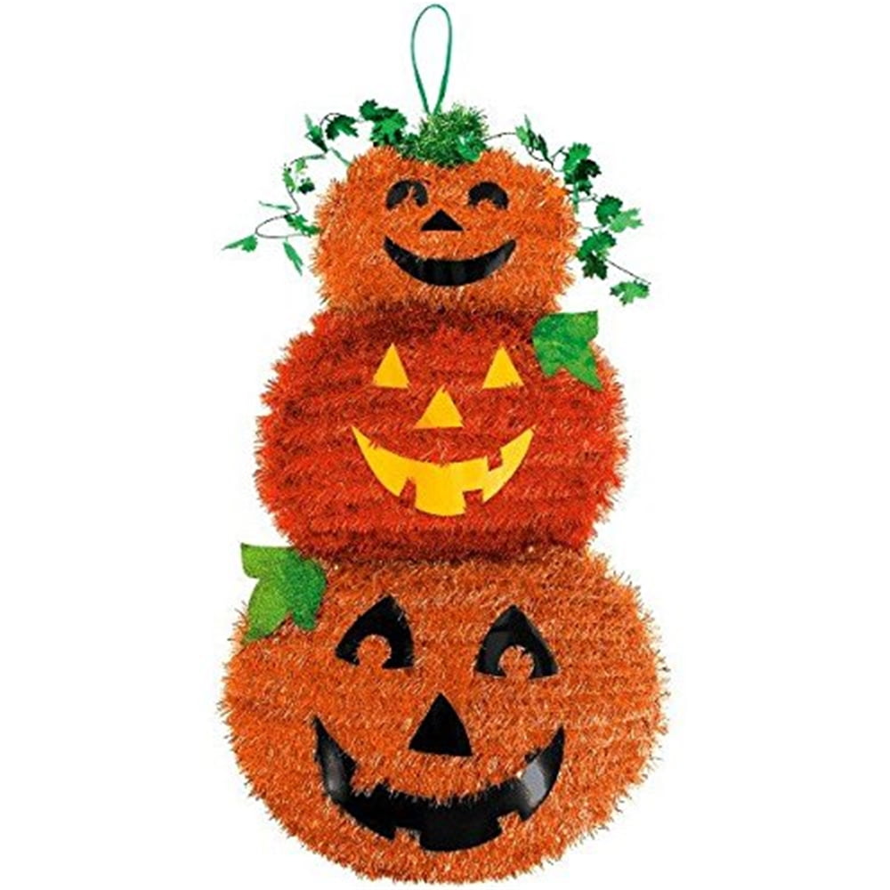 HALLOWEEN DELUXE TINSEL JACKOLANTERN STACK