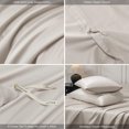thumbnail image 3 of MooMee Duvet Cover Set Queen 600-TC 100% Extra Long-Staple Cotton Sateen Silky Smooth Luxury (Creamy White), 3 of 8