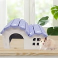 thumbnail image 6 of Walbest Hamster House Small Pet Habitat Hide Place, Fitness Circle, Rainbow Bridge, Swing, Seesaw Suitable for Gerbils, Purple Mouse Chewing Toys, Hamster Cage Accessories, 6 of 7