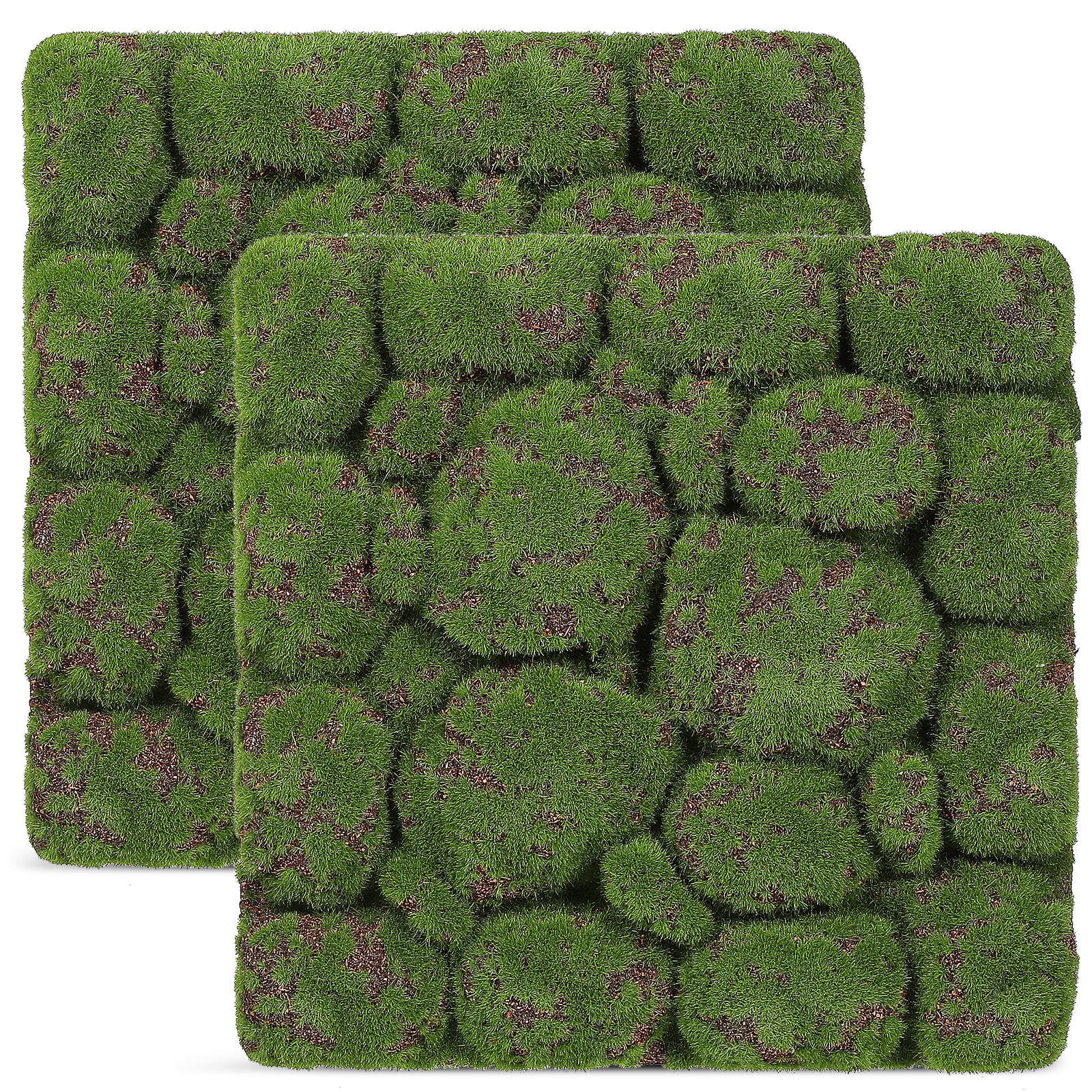 GOOHOCHY MLINS 2 Pcs Moss Wall Decors Panel Mat Grass Backdrop Decoration Simulation Landscape Prop