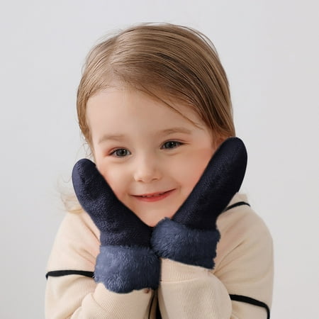 

Winter Kids Warm Gloves Full Fingers Stretchy Knitted Ski Gloves Suit For 1 To 6 Years Old Kids Girls Outdoor Accessories