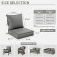 thumbnail image 2 of Kimunuk Outdoor Seat Cushion Set, 19" X 19" X 4" Water-Resistant & Fade-Resistant Patio Furniture Replacement Cushions with Handle and Straps for Sofa Chair, Ligth Grey, 2 of 7