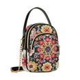 thumbnail image 7 of FORMRS Crossbody Bag for Women Quilted Travel Shoulder Cell Phone Purse with Chain Strap Handbag, Colorful Floral Pattern, 7 of 7