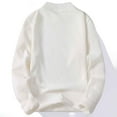 thumbnail image 4 of DHFJKG Mens Fuzzy Lining Crewneck Sweater Thermal Solid Color Long Sleeve Knitted Base Pullover For Cold Weather Warm Leisure Jumper Tops, 4 of 8