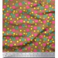 thumbnail image 1 of Soimoi Poly Georgette Fabric Circle,Dot & Triangle Geometric Print Fabric by Yard 52 Inch Wide, 1 of 3