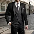 thumbnail image 2 of Trajes para hombres Disfraces de alta calidad 2024 Blazer Chaleco y pantalones 3 piezas Vestido de noche de negocios de boda Conjunto de traje de hombre de corte entallado, 2 of 5
