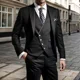thumbnail image 2 of Trajes para hombres Disfraces de alta calidad 2024 Blazer Chaleco y pantalones 3 piezas Vestido de noche de negocios de boda Conjunto de traje de hombre de corte entallado, 2 of 5