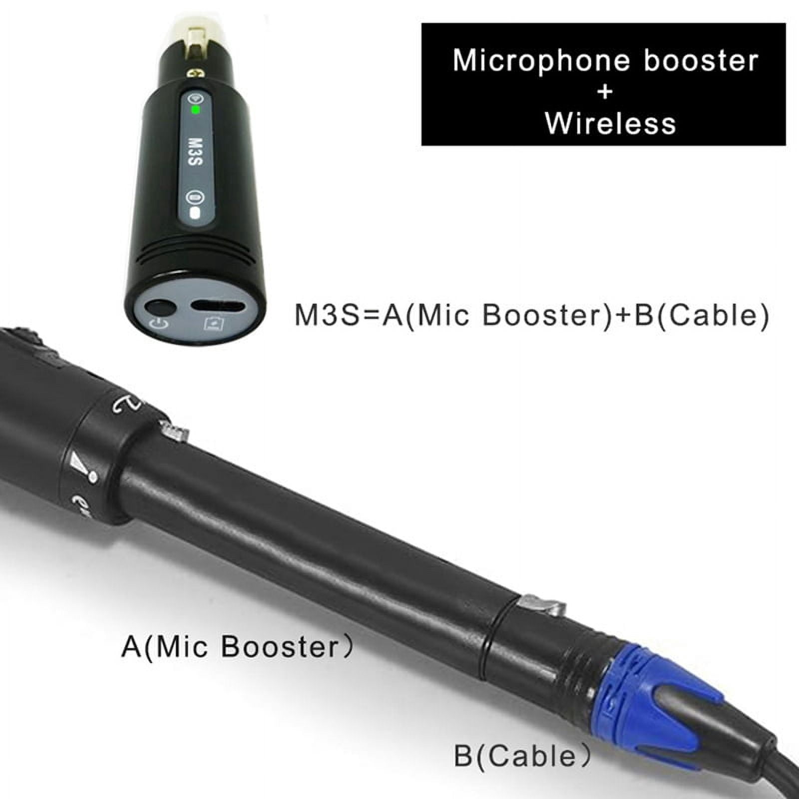 Wireless Microphone Xlr Adapter Transmitter Receiver Plug-on Mic 2.4GHz for Dynamic Microphone Audio Mixer PA System