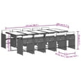 thumbnail image 2 of vidaXL 11 Piece Patio Dining Set with Cushions Brown Poly Rattan, 2 of 9