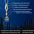 thumbnail image 2 of 925 Silver and 10K Yellow Gold Green Mystic Topaz and White Lab Grown Diamond Pendant Necklace for Women | 1.61 Cttw | Gemstone November Birthstone | Pear Shape 9X6MM | With 18 inch Chain, 2 of 6