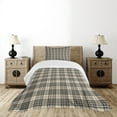 thumbnail image 4 of Ambesonne Vintage Quilted Bedspread Set 2 Pcs, Tartan British Heraldry, Twin Size, Beige Dark Taupe Maroon, 4 of 5