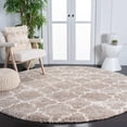 thumbnail image 2 of SAFAVIEH Hudson Jaye Plush Geometric Shag Area Rug, Beige/Ivory, 7' x 7' Round, 2 of 8