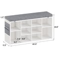thumbnail image 3 of Garvee Shoe Storage Bench, Small Shoe Entryway Bench with Seating Cushion and Adjustable Shelves, Freestanding Shoe Rack Organizer for Entryway Hallway Living Room Bedroom (White, 41 Inches), 3 of 7