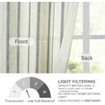 thumbnail image 4 of DriftAway Farmhouse Vertical Striped Linen Blend Textured Light Filtering Semi Sheer Rod Pocket Back Tab Curtains for Living Room Bedroom 63 Inches Long Drapes Grommet 2 Panels, 4 of 5