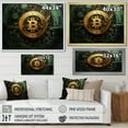 thumbnail image 4 of Designart "Gold and Green Crypto Currency Symbol" Fashion Framed Wall Art Decor - Glam Green Fashion Bitcoin Hallway Framed Wall Art Decor, 4 of 6