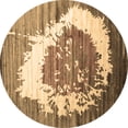 thumbnail image 1 of Ahgly Company Indoor Round Abstract Brown Contemporary Area Rugs, 8' Round, 1 of 4