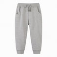 thumbnail image 2 of kpoplk Boys Active Pants Cotton Kids Lightweight Joggers Sweatpants with Pockets(Light Gray,12-18 M), 2 of 4