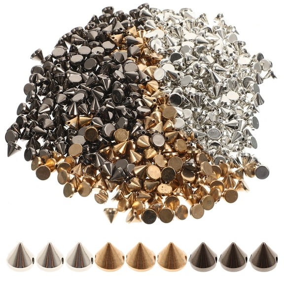 6 Bags Bracelets Decoration Spike Craft Plastic Punk Rivets Manual Clothing Accessories