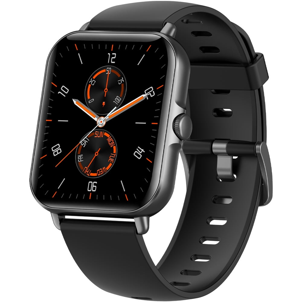 Carkira Smart Watch Men Women Bluetooth Call IP67 Waterproof Fitness Tracker Heart Rate Blood Oxygen Monitor Watch L21 Black