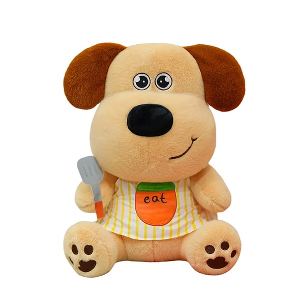 Plumora Chef Dog Stuffed Animal - Cute Plush Toy in Costume, Great for Role Play, Gift for Kids and Dog Lovers