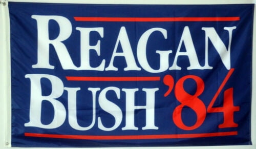 3x5 Bush Reagan 1984 Flag Collectors Item Republican Party Trump Republican 100D 