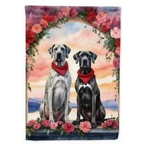 Great Dane Two Hearts Garden Flag 11.25 in x 15.5 in