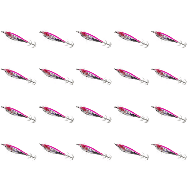 Señuelo Pesca Luminoso Anzuelos Calamar Anzuelo Artificial Cebos Jigging () Rosa