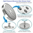 thumbnail image 4 of 6inch High Pressure Rainfall Shower Head, Anti-Clogging Silicone Nozzles Adjustable Angle Luxury Replacement for Your Bathroom Shower Heads, Chrome, 4 of 5
