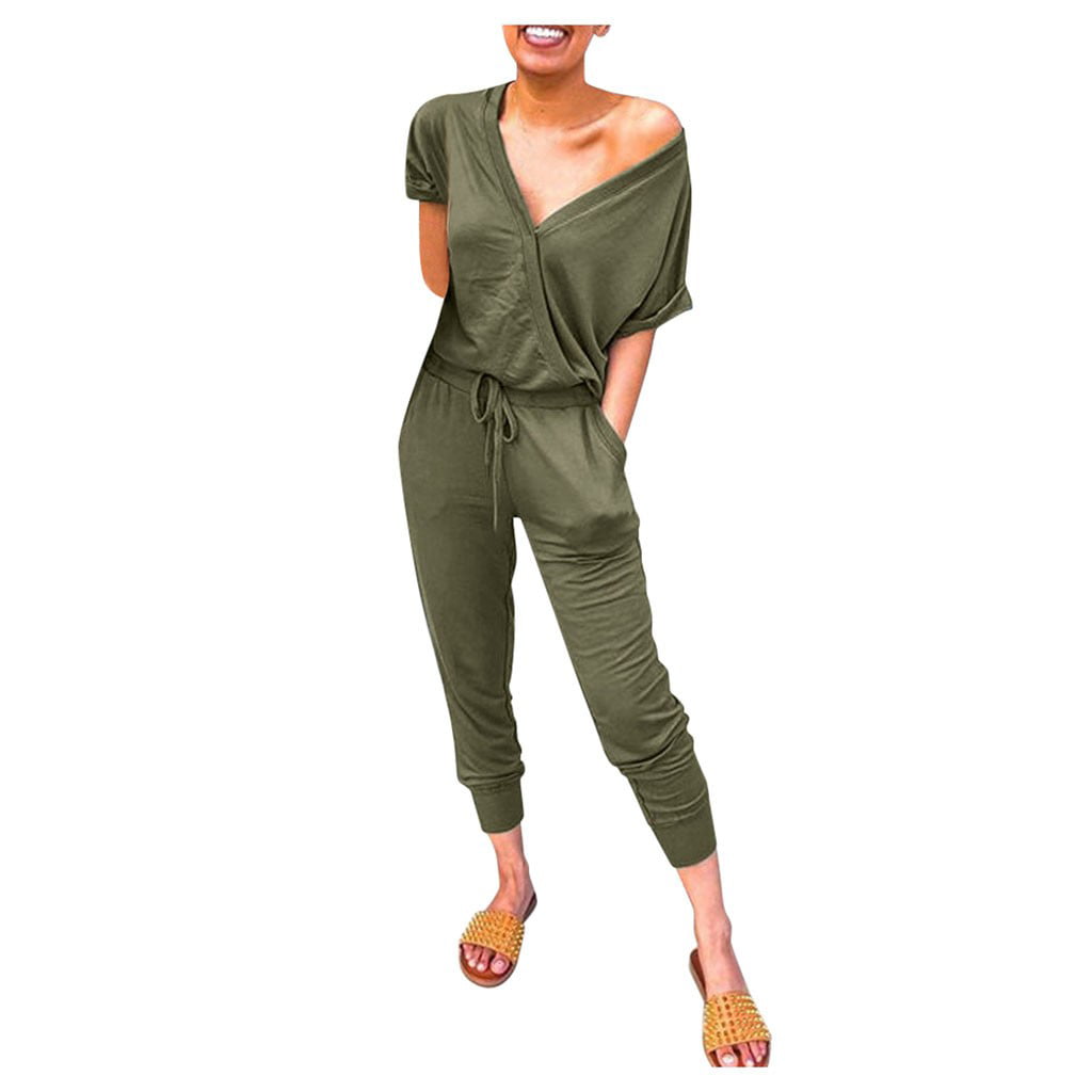 Romper For Women,Solid Color Slim Sleeveless Lace One-Piece Home Jumpsuit Womens Overalls White Romper Rompers For Women SummerWomens Jumpsuits Casual3875 - Walmart.com