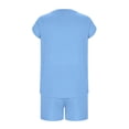 thumbnail image 4 of Girls Outfit Sets Summer Casual Athletic 2 Piece Baby Clothes for Girls Casual Clothing Sets Blue 9-10 Years, 4 of 8