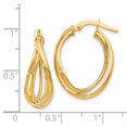 thumbnail image 3 of 14K Yellow Gold Earring Hoop Women'S 21 mm 18 Polished Twist Earrings, 3 of 3