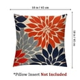thumbnail image 4 of Navy Blue and Orange Grey Pillow Covers  Summer Fall Dahlia Floral Decorative Throw Pillows Cover Farmhouse Geometric  Outdoor Pillow Case for Home Couch Bed Sofa Decor, 4 of 7