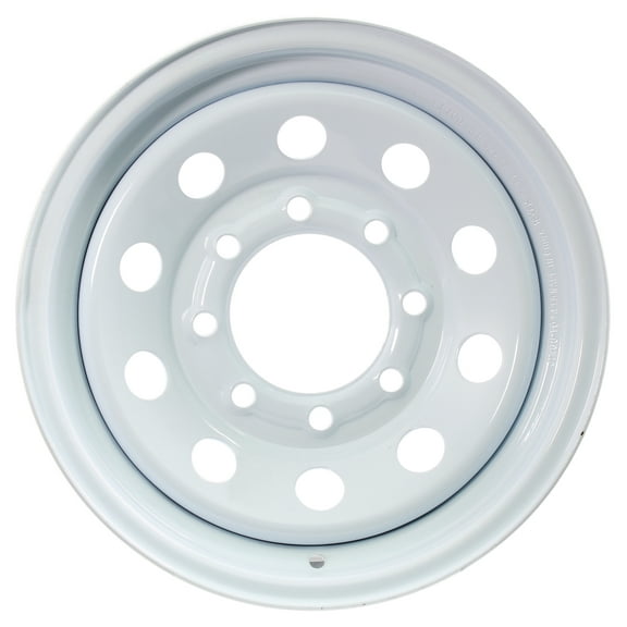 eCustomrim Equipment Trailer Rim Wheel 16" 16X6 8 Hole Bolt Lug White Modular
