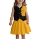 thumbnail image 1 of Odeerbi Niñas 2 Piezas Preppy Traje Satén Flor Camisa Sin Mangas y Falda Plisada Conjunto Uniforme Escolar, 1 of 9